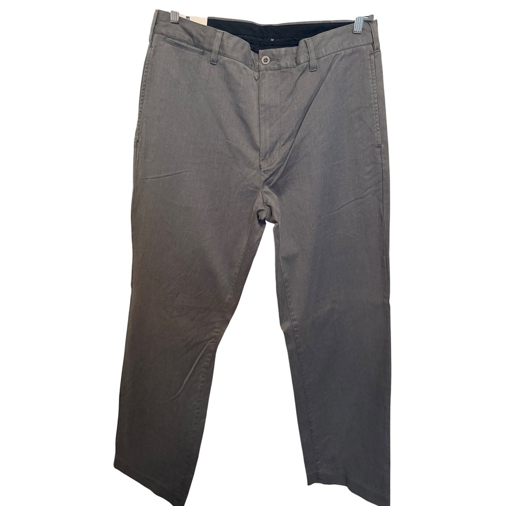 GAP Mens Classic Fit Flat Front Gray Straight Casual Dress Pants Size 36x34 NWT